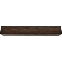 Ekena Millwork 8 W 12 h 20'l 3-strana Riverwood Endurathane Fau Wood Strop Grep, Premium Mahagoni