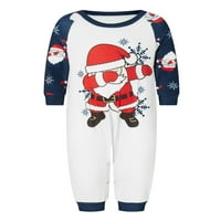Obiteljska podudarna božićna pidžama Set Santa Snowflake Print za odmor PIDAMAS DA DA DATA MOM KIDKA PJS