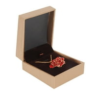 Ogrlica s ružičastim zlatom, 24K zlato posvećuje laganu ružu privjesak zlatna ogrlica prava ruža sigurna za majke