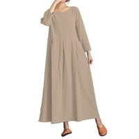 Koaiezne WOMNE casual haljina jesena zima Nova labava haljina od ležernih rukava srednje dužine