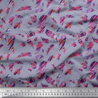 Pamučna tkanina od vela u obliku slova V. potezi kistom apstraktni dekor tkanina s otiskom širine dvorišta