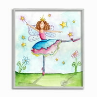 Dječja soba od Stupell Twinkle Tooes Ballerina Fairy Framed Wall Art by Bealook Kids