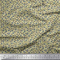 Pamučna tkanina od tkanine od pamuka, s lišćem i cvjetnim umjetničkim printom, od