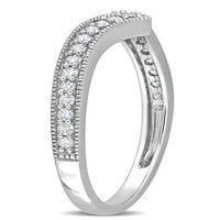 Carat T.W. Dijamantni 10KT bijeli zlatni vintage prsten
