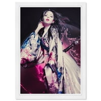 Wynwood Studio Tisci cvjetni glam moda i glam portreti zidno umjetničko platno tisak bijeli 13x19