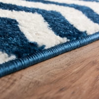 Dobro tkani prostirci u stilu zemlje, u plavoj boji