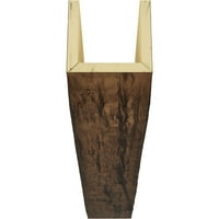 Ekena Millwork 8 W 10 h 20'l 3-strana Riverwood Endurathane Fau Wood Strop Grep, Premium star