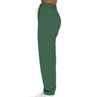 Ženski cinch donji trenirke s vrećama s rukom obloge hlače udobne trkača s velikim strukom Sportske hlače s džepovima