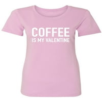 Kava je moja Ženska majica s okruglim vratom za Valentinovo