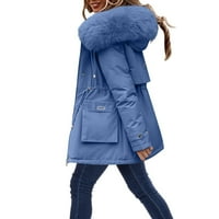 Ženski zimski kaput rasprodaja ženski topli kaput dugih rukava Duksevi jakna s ovratnikom tanka zimska gornja
